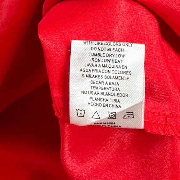 Akira Puff Sleeve Drop Waist Mini Red Dress S Holiday Party Christmas Coquette - Picture 14 of 16